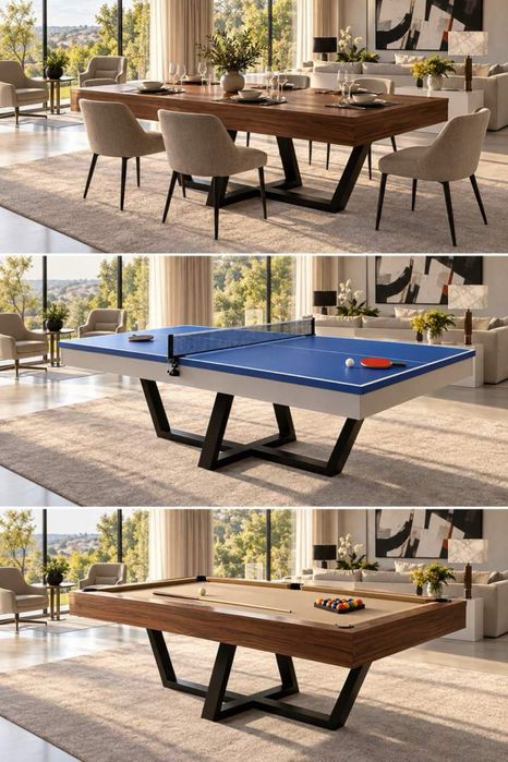 Mesa de refeicoes jantar e ping pong
