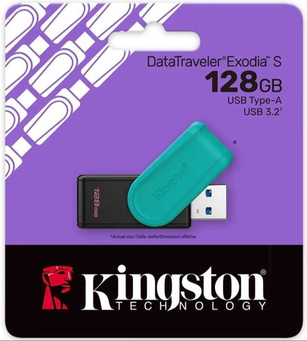 флешка kingston 128 usb datatraveler exodia S 128 ГБ