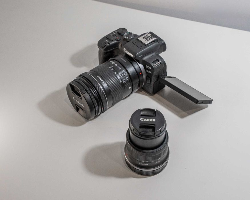 Canon R10 (Como Nova) + Canon 18-45 + Canon 10-18 + Adaptador EF-EOS R
