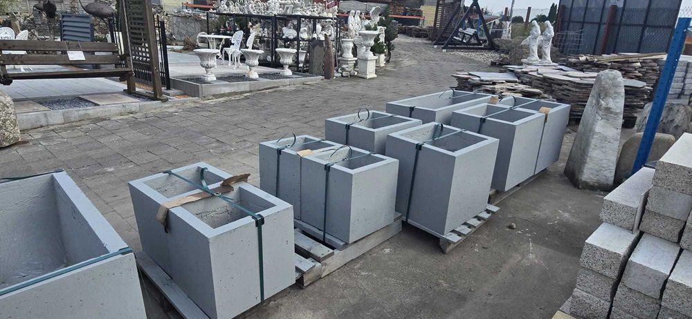 Nowoczesne donice betonowe – duże i małe | od 300 zł