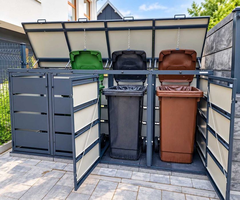 Zabudowa na kosze na śmieci metal Premium, Obudowa koszy, Osłona koszy