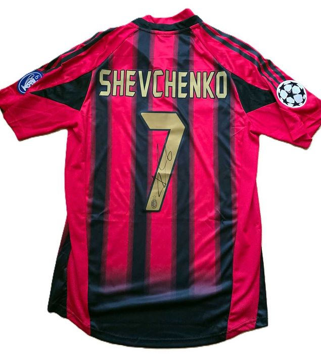 Andriy Shevchenko Autograf! koszulka AC Milan z oryginalnym autografem