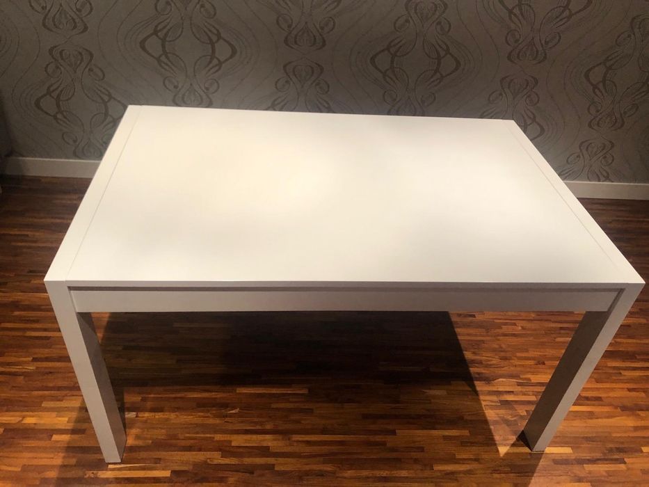 Stół drewniany biały rozkładany 90cm x 140cm / 230cm