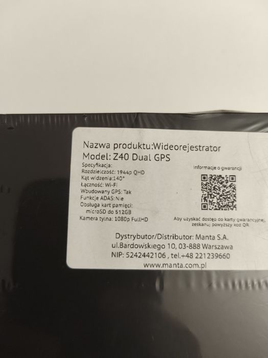 Nowy rejestrator DDPAI Z40 Dual GPS Wi-Fi 2,7K