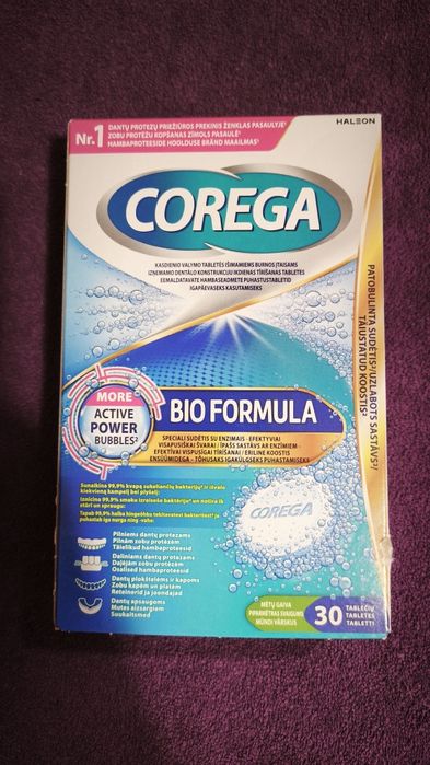 Corega Bio Formula tabletki do czyszczenia protez zębowych 30szt