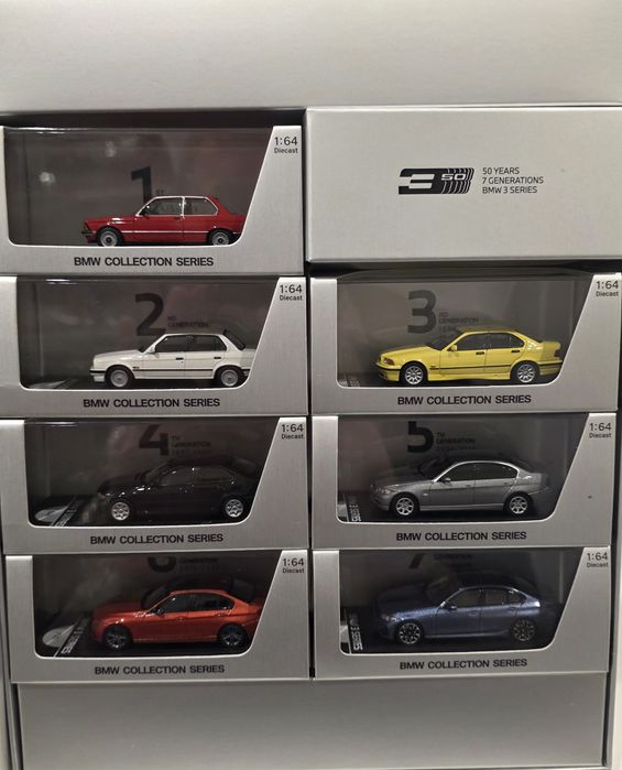 Super zestaw miniatur BMW serii 3', oryginalne, nowe