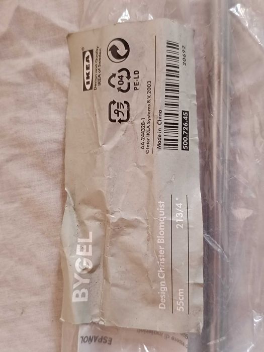 Conjunto em inox de 3 peças para WC