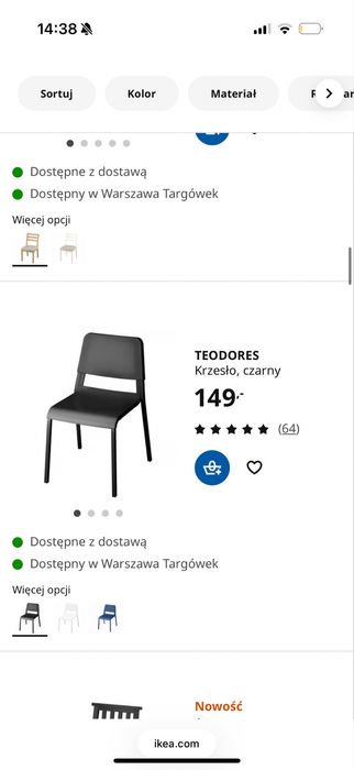 Krzesla Teodores Ikea