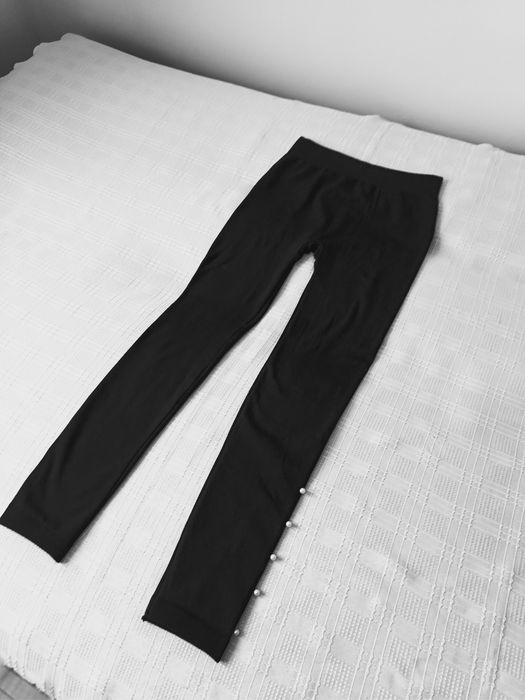 Leginsy damskie z koralikami, rozmiar M, nowe