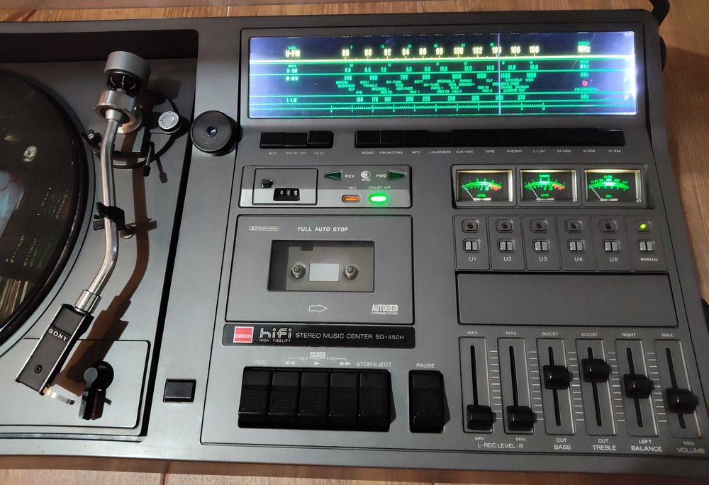 Aparelhagem SHARP SG-450H receiver giradiscos antiga vintage