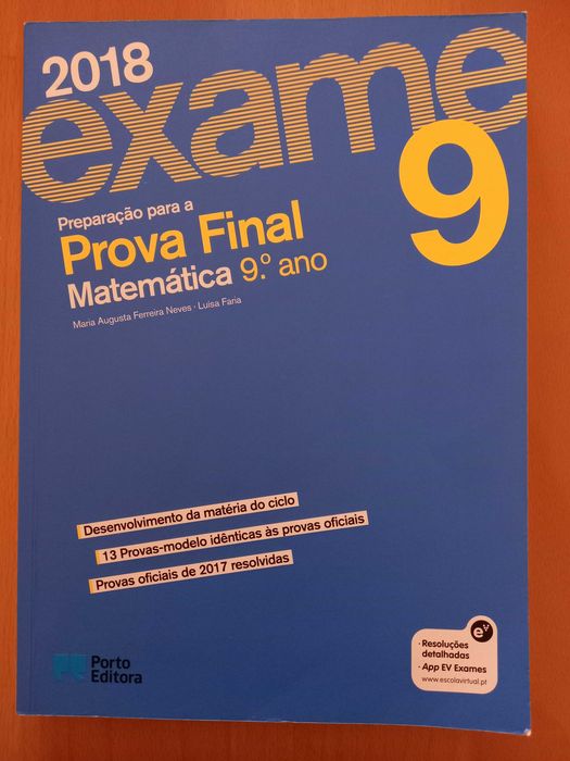 Livros Exames Português Matemática Francês e Físico Química 9 ano