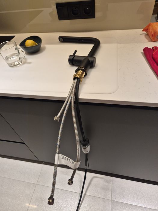Bateria Franke Active L Pull-Out Spray Czarny Mat