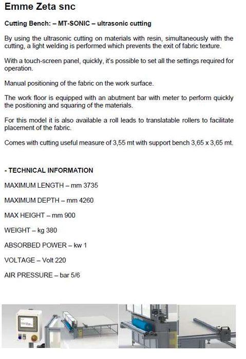 Máquina Corte Tecido por Ultrassom - Ultrasonic Cutting