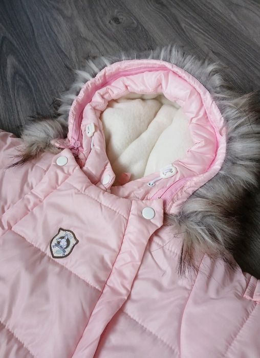 Зимовий дитячий теплий комбінезон - конверт для дівчинки Б/У 0-6 міс
