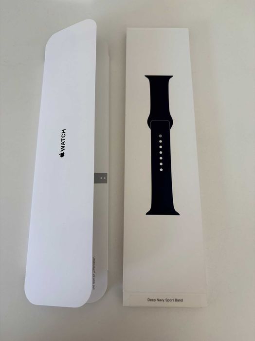 NOWY ORYGINALNY pasek Apple Watch 2/3/4/5/6/7/8/9 granatowy deep navy