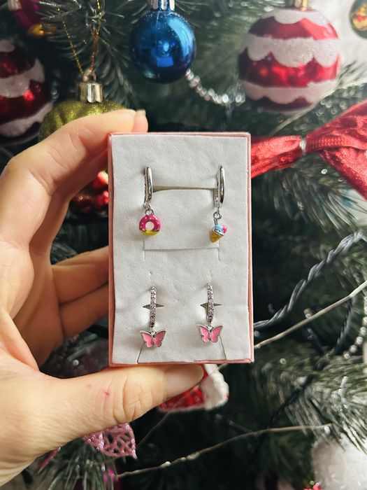 Срібні дитячі сережки s925 , різні моделі