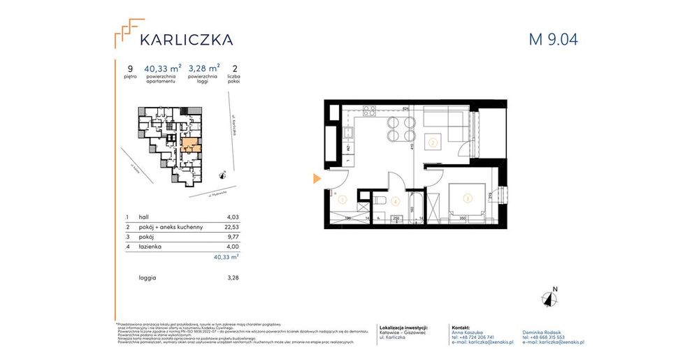 REZERWACJA | Karliczka | mieszkanie 2-pok. | A.9.04 - Widok 3