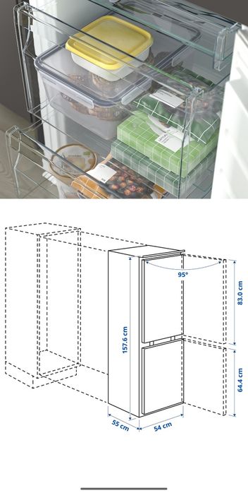 Frigorífico de encastre IKEA modelo rakall