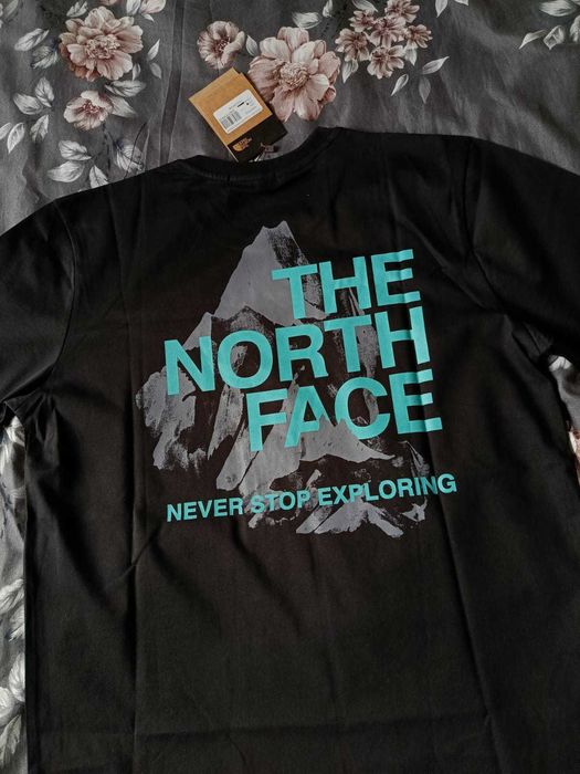 T-shirt bawełniany The North Face, czarny L regular fit