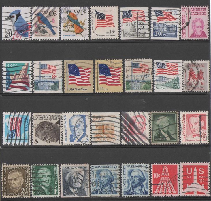 Filatelia: 141 selos novos e usados, mundiais