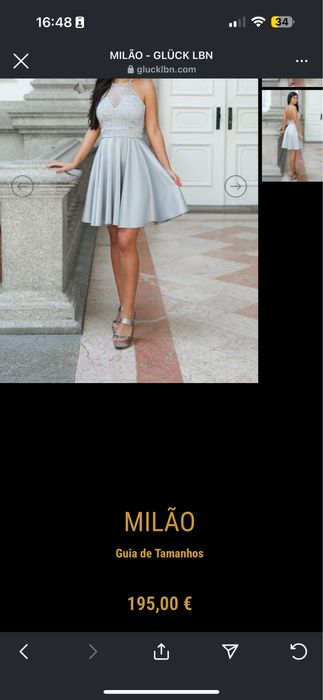 Vestido de cerimonia curto
