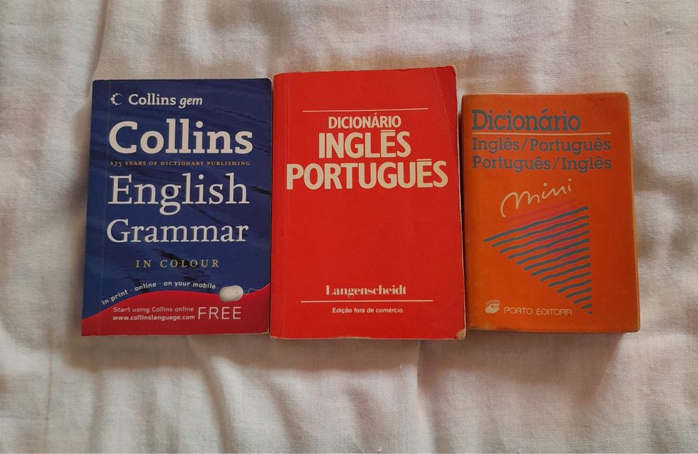 Lote 3 Livros de Bolso Inglês – Mini Dicionário + Collins Grammar + Langenscheidt