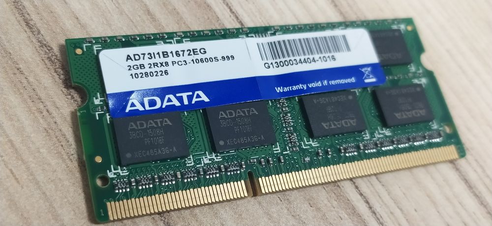 RAM ADATA, 2 pamięci po 2GB 2Rx8 DDR3 PC3