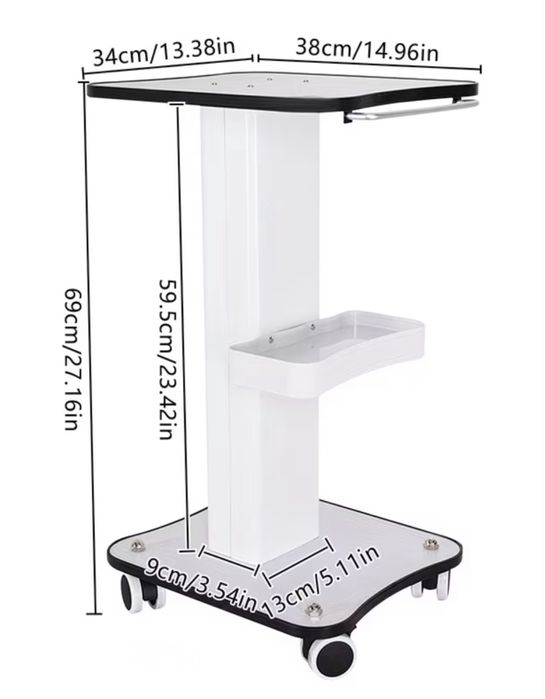 Carrinho Apoio Branco Estetica