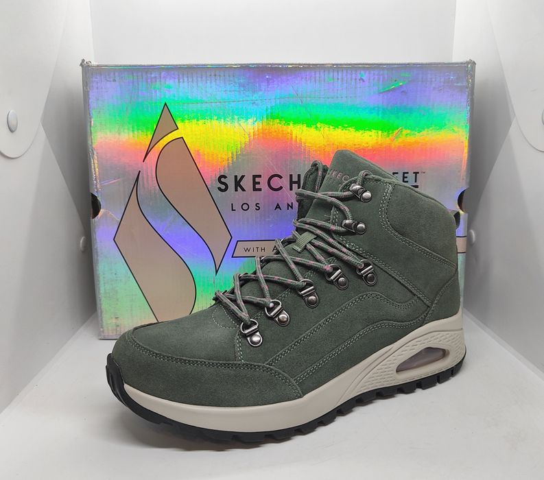 замшевые 27см ботинки кроссовки Skechers Uno оригинал