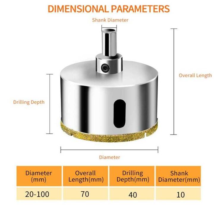 Otwornica diamentowa do gresu 30mm Meccion