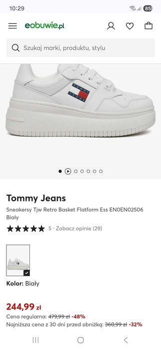 Sneakersy Retro Basket Platform Tommy Hilfinger buty damskie