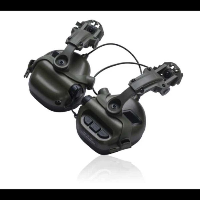 Кріплення адаптер "Чебурашка" для активних навушників на шолом. Олива.