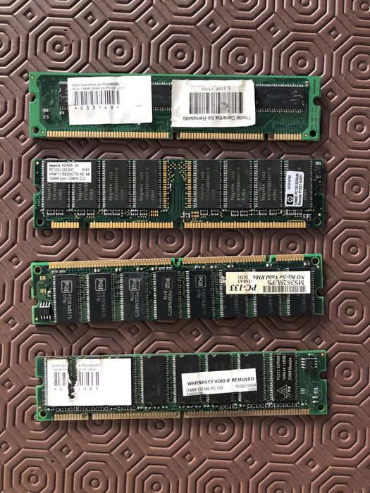Varias memorias sd ram , dimm entre outroz