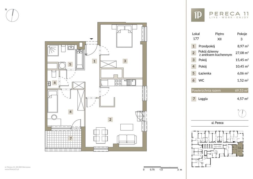 Przestronny apartament w centrum, przy Rondzie ONZ