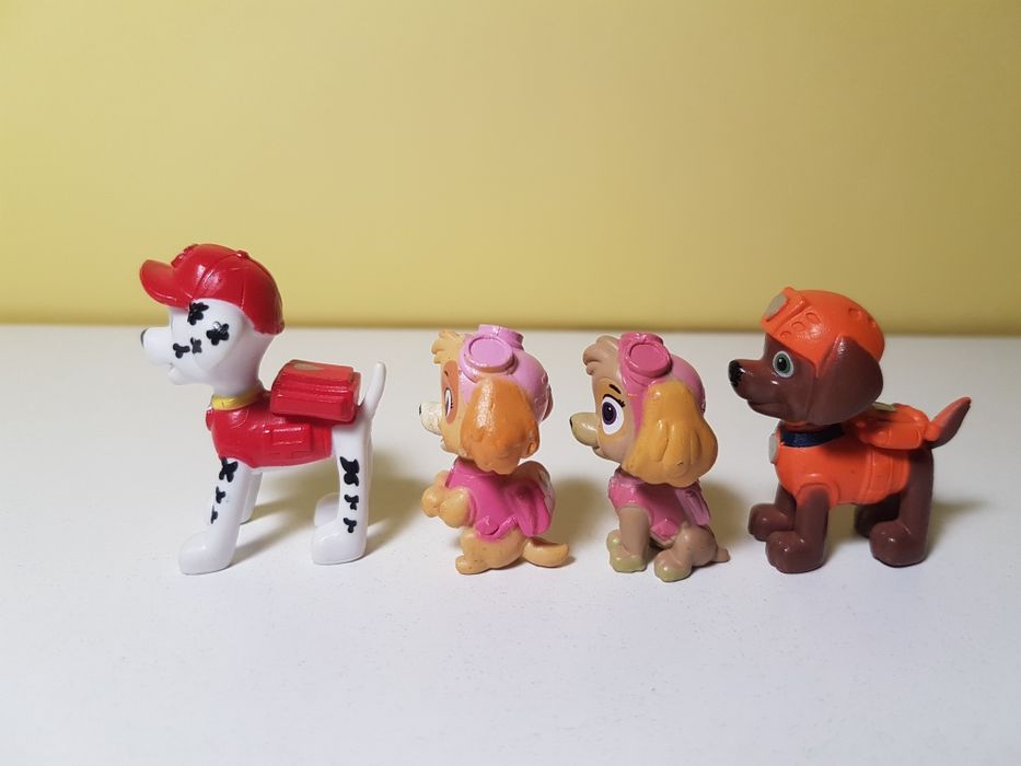 Psi Patrol Spin Master zestaw 6. PVC. Ślady użytkowania.