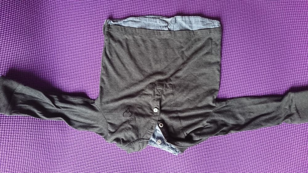 Spodnie jeansy H&M 92 bluzka z kapturem NUTMEG 92