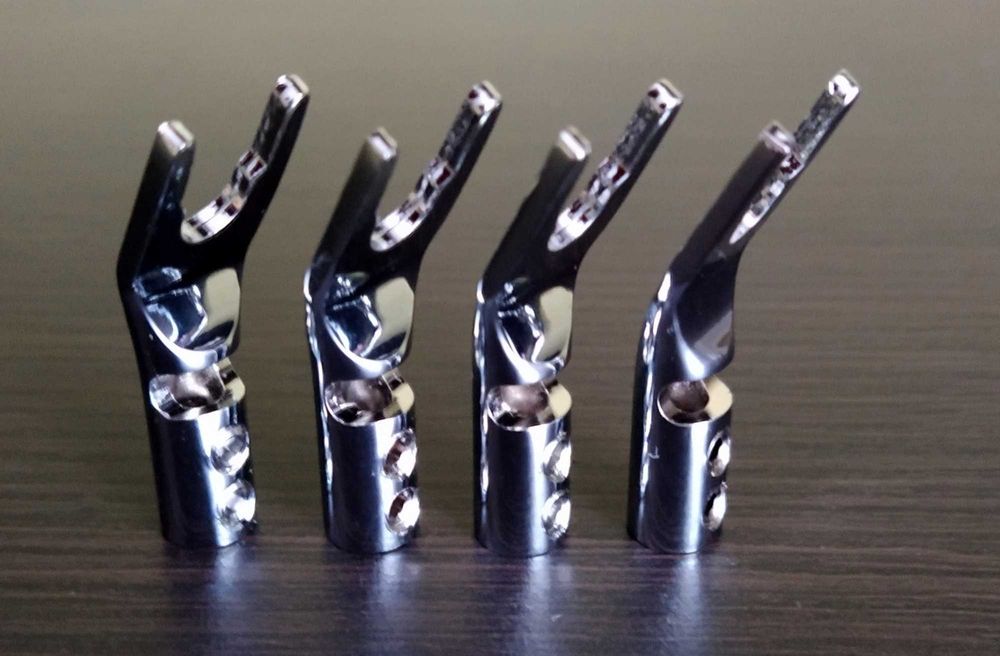 wtyki widełki głośnikowe Valab FP Rhodium