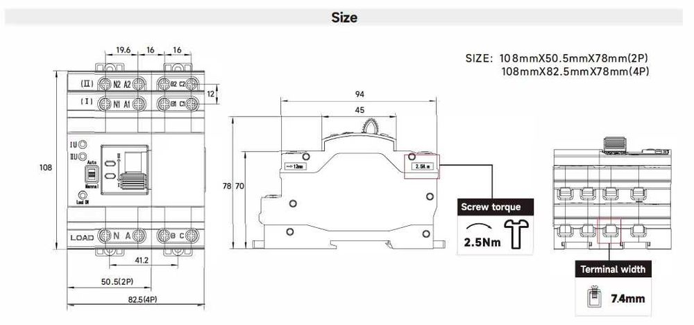 В наявності. Автомат введення резерву АВР GEYA G2R 4P 63А трифазні