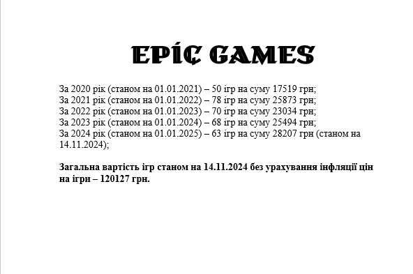 Epic Games акаунт