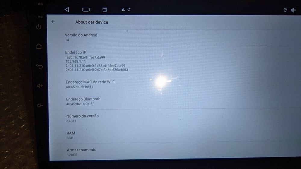 Android 2Din 8Gb RAM 128Gb LTE 4G NOVO