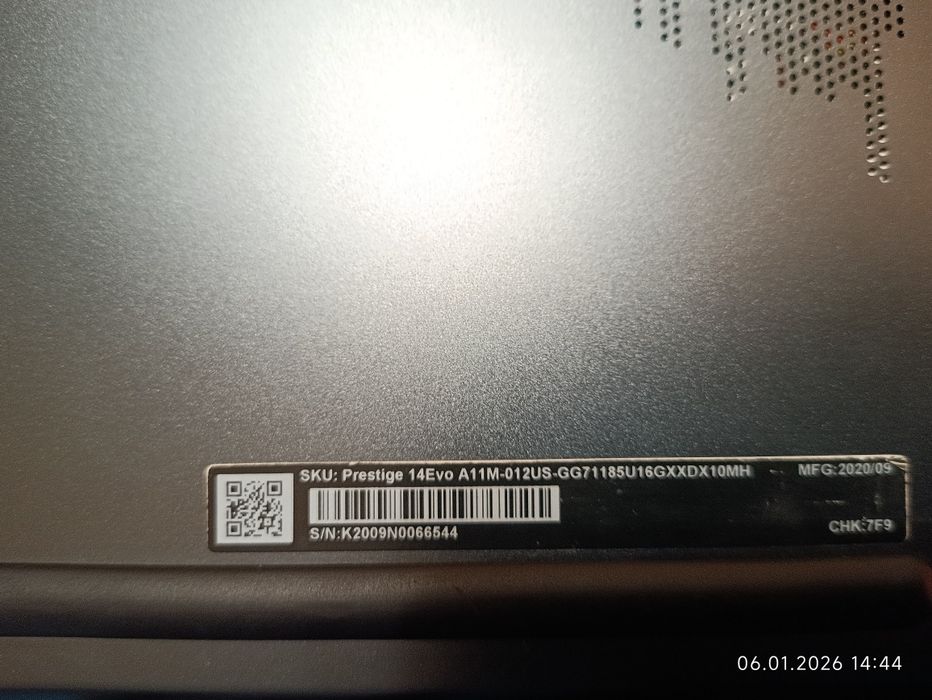 Ноутбук 14" MSI Prestige 14Evo A11M Intel Core i7-1185G7 RAM 16