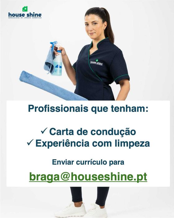 EMPRESA LÍDER DE LIMPEZA PROFISSIONAL EM PORTUGAL ESTÁ A CONTRATAR!