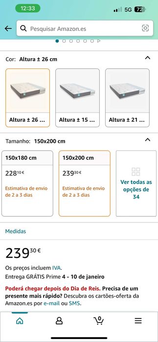 Colchão Novo Embalado 150x200