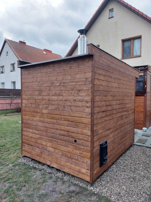 Sauna ogrodowa, domek 230x300 daszek. kompletna