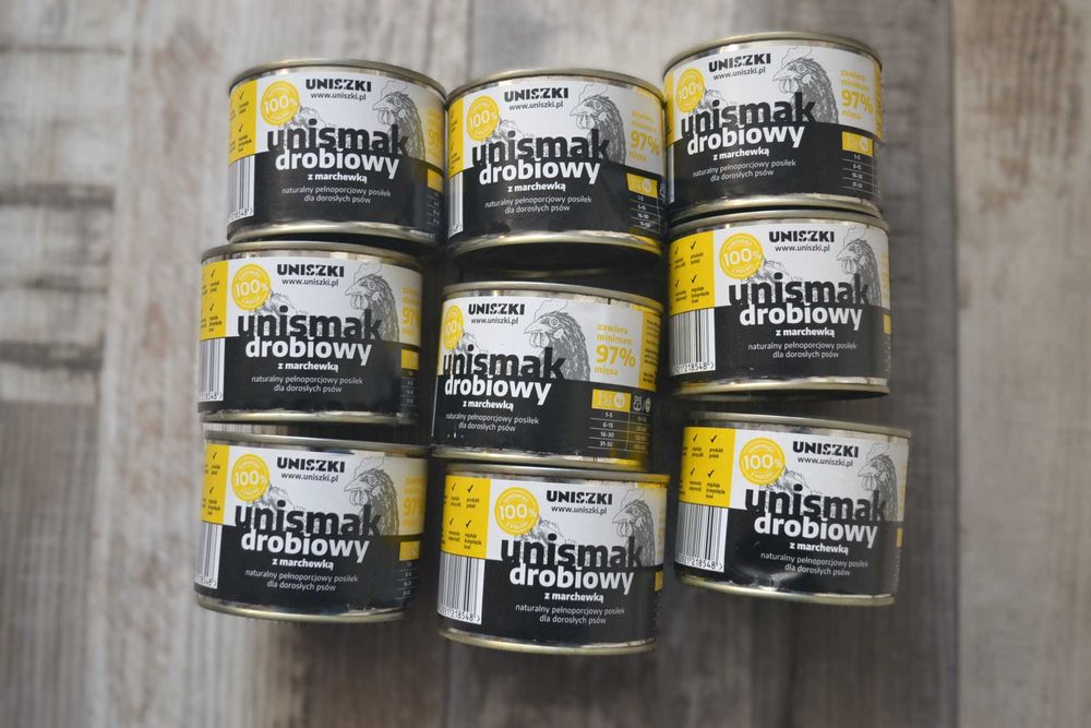 Karma dla psa Uniszki 9x200g puszki karmy ZESTAW