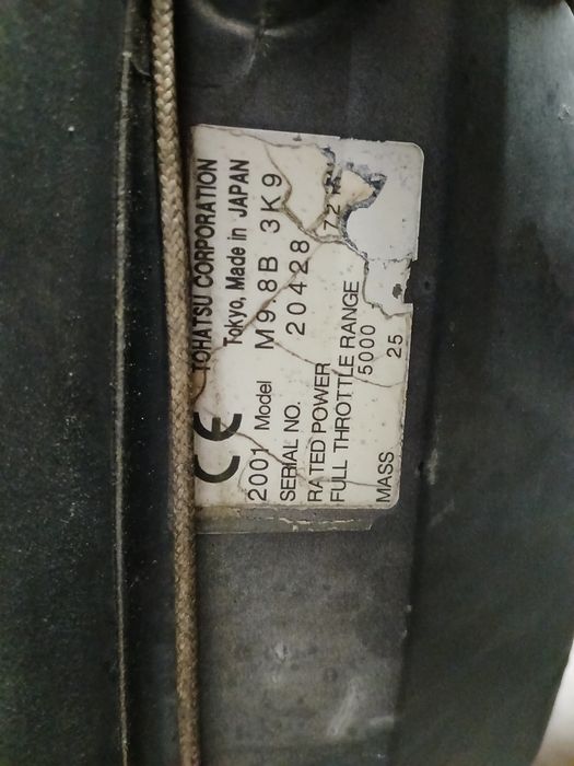 Motor de Barco Tohatsu M9.8B (3K9) – 9.8HP – Ano 2001 – Usado e Fiável