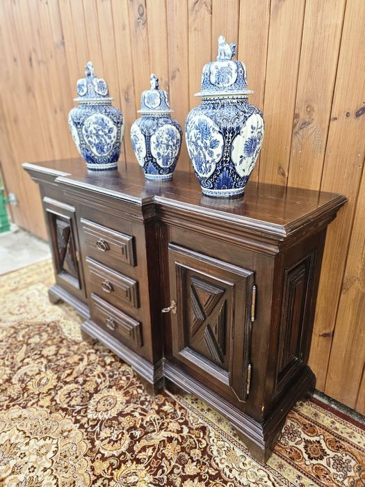 Komoda sosnowa ciemna 147 cm #1463 Stylowy Węgrów