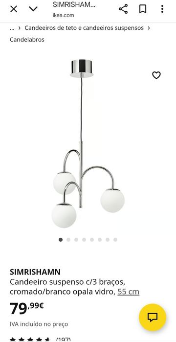 2 candeeiros Ikea simrishamn