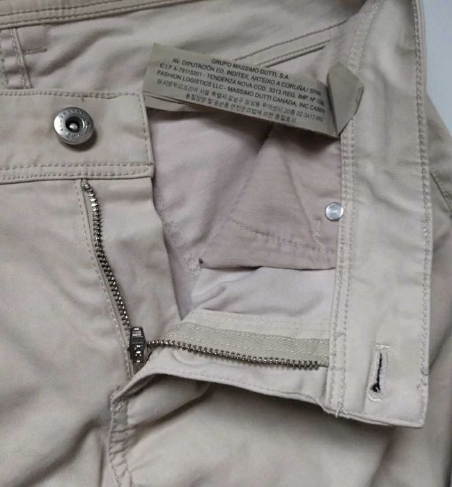 Spodnie bawełniane Basic Massimo Dutti