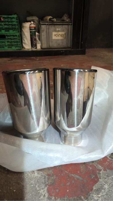 Linha direta toda em inox de 76 com panela com valvula eletrica  para golf 7 gti S3 8V e golf 7R